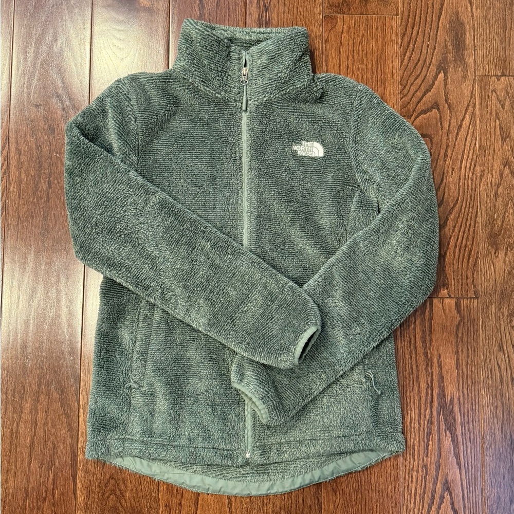 🌟The North Face Ladies Olive Green Fleece Zip Jacket